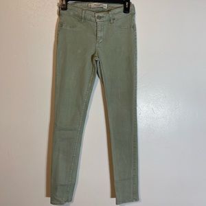 Green Abercrombie and Fitch Skinny Jeans
